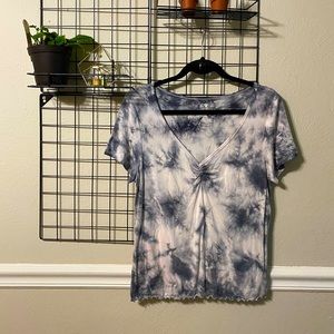Tie Dye Lettuce Edge Baby Tee